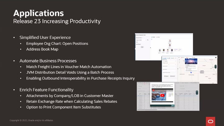 Release 23 Applications